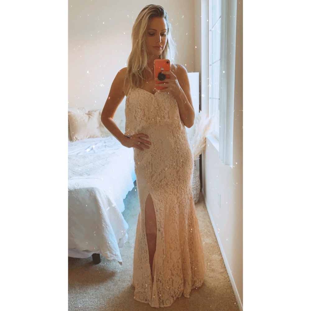 Maxi pink dress